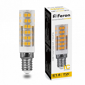 Лампа светодиодная Feron  E14 7Вт 2700K 25898