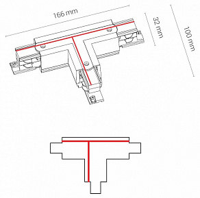 Токопровод T-образный правый Nowodvorski Ctls Power 8704