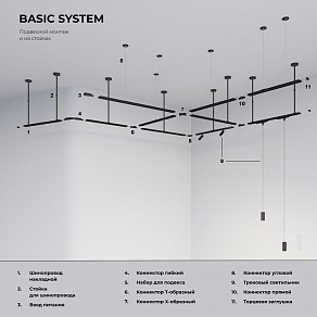 Соединитель угловой L-образный для треков встраиваемых Elektrostandard Basic System 85012/00