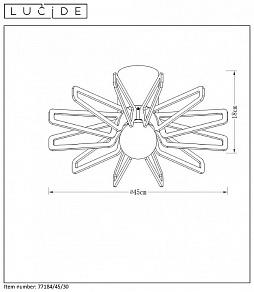 Накладной светильник Lucide Zidane 77184/45/30