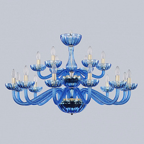 Подвесная люстра Bohemia Ivele Crystal Ivele Crystal 6 1311/12+6/360/2d G Aq/Aquamarine/M-1H