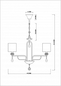 Подвесная люстра Rivoli Flirt P5 CR Б0037683