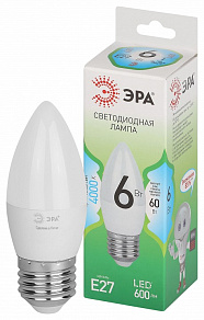 Лампа светодиодная Эра Green Line E27 6Вт 4000K LED B35-6W-840-E27 GL