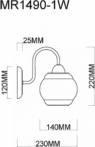 Бра MyFar Kris MR1490-1W