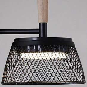 Люстра на штанге Reluce  09837-0.3-05 BK+WOOD