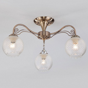 Люстра на штанге Eurosvet Kristin 30139/3 античная бронза