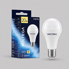 Лампа светодиодная Voltega Simple E27 20Вт 3000K 3145