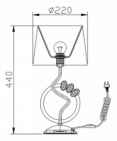 Настольная лампа декоративная Maytoni Alicia ARM014-11-G