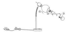 Настольная лампа офисная Globo Elliott 54351-1T