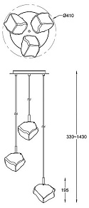 Подвесной светильник Zumaline Rock P0488-03D-B5HF