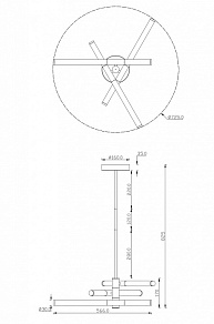 Люстра на штанге Maytoni Axis MOD106PL-L28G3K