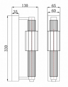 Бра Maytoni Verticale MOD308WL-L9CG3K
