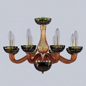 Подвесная люстра Bohemia Ivele Crystal Ivele Crystal 2 1309/8/200 G Am/Amber-Green/H-1J