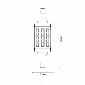 Лампа светодиодная Uniel LED-J78 R7s 6Вт 3000K UL-00001554