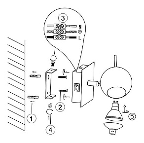 Бра Globo Oberon 57881-1