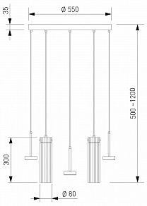 Подвесная люстра Eurosvet Quarzo 301102 LED латунь