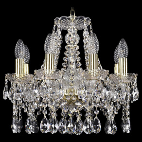 Подвесная люстра Bohemia Ivele Crystal 1413 1413/8/141/G