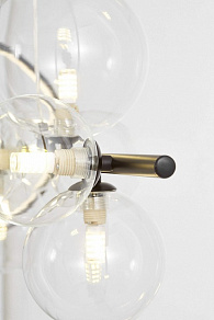 Подвесная люстра LUMINA DECO MERIDO LDP 7033-7 BK+CL