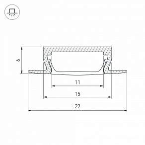 Профиль встраиваемый Arlight MIC 038688