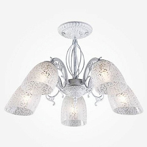 Люстра на штанге Eurosvet Nimfa 70039/5 белый с серебром