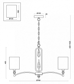 Подвесная люстра Freya Riverside FR1007PL-07N