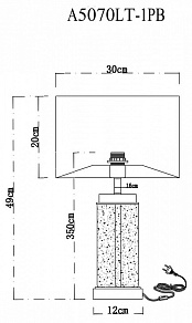 Настольная лампа декоративная Arte Lamp Baymont A5070LT-1PB
