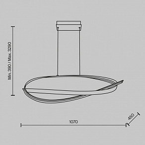 Подвесной светильник Maytoni Plons MOD283PL-L40BS3K