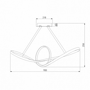 Подвесной светильник Eurosvet Kink 90174/1 белый 42W