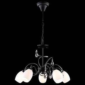 Подвесная люстра Eurosvet 60033 60033/5 черный с серебром