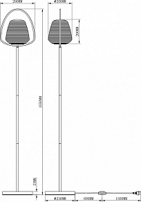 Торшер Moderli Julia V2884-1F