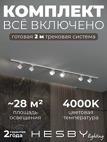 Комплект трековый Hesby Lighting Skylite №13 HSBL_kompl_S013_NI2W4K