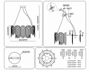 Подвесной светильник Ambrella Light LH LH31201