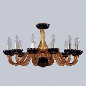 Подвесная люстра Bohemia Ivele Crystal Ivele Crystal 1 1308/12/240 G Am/Amber-Blue/H-1K