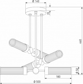 Люстра на штанге Eurosvet Oriens a068071