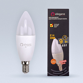 Лампа светодиодная Eleganz  E14 9Вт 3000K EL-0080
