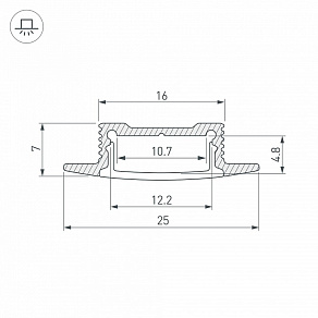 Профиль встраиваемый Arlight SL-SLIM 061615
