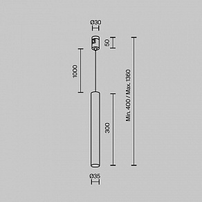 Подвесной светильник Maytoni Focus Led TR155-1-5W4K-BS