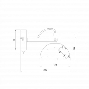 Бра Eurosvet Grunge 20069/1 черный