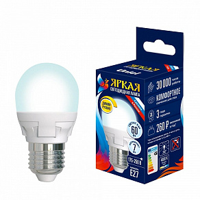 Лампа светодиодная Uniel Яркая Dim E27 7Вт 4000K UL-00004241