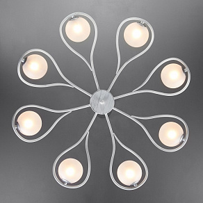 Подвесная люстра Eurosvet Camomile 70089/8 белый с серебром