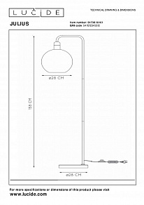 Торшер Lucide Julius 34738/01/61