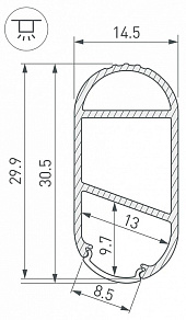 Профиль накладной Arlight WARDROBE 054942