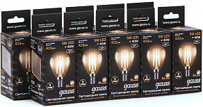 Лампа светодиодная Gauss  E14 5Вт 2700K 105801105