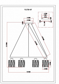 Подвесная люстра Moderli Prismique V11708-8P