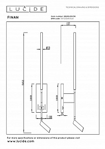 Бра с подсветкой Lucide Finan 2767/12/31