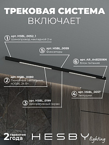 Комплект трековый Hesby Lighting ElDeko HSBL_kompl_E001_NI2B4K