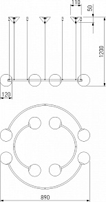 Подвесная люстра Bogate's Brook 360/8 хром