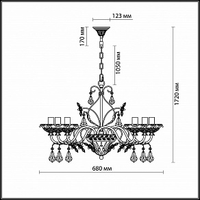 Подвесная люстра Odeon Light Nomena 2881/7