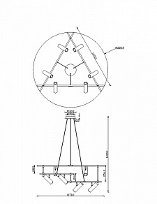Подвесная люстра Maytoni Rami MOD128PL-06WB