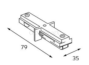 Соединитель линейный для треков Italline WSO WSO 78 white